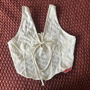 White floral croptop - cider